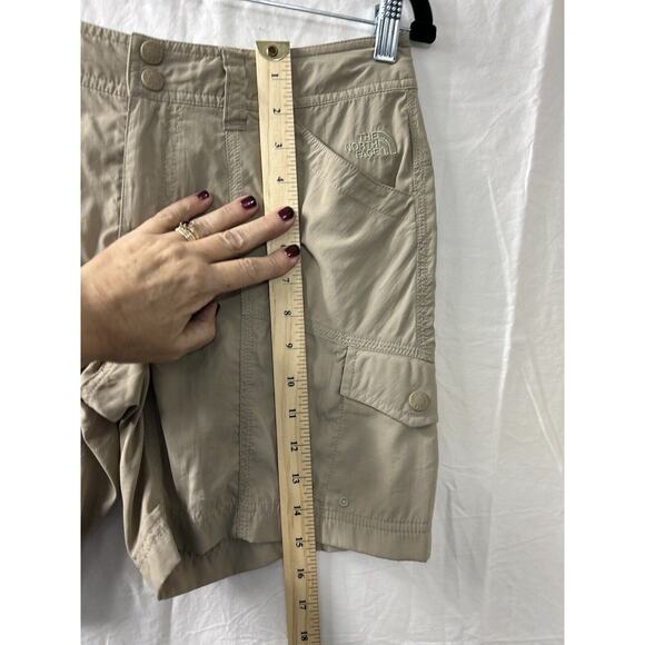 The North Face Womens Hiking Performance Trail Shorts Sz 4 Khaki Brown Gorpcore - Picture 13 of 16